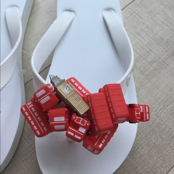 Hotflops London flip flops [original] size M white sole 2.5cm 2/$35 - Picture 4 of 6